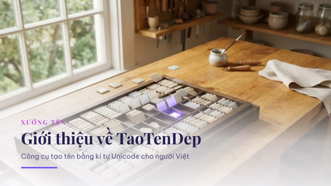 Giới thiệu về TaoTenDep — công cụ tạo tên bằng kí tự Unicode cho người Việt